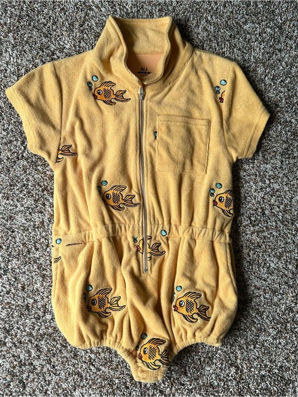 Hugo Loves Tiki Terry Fish Romper size 10T